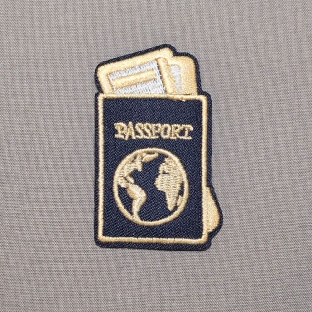 Passport Book Travel Iron On Patch | Embroidered Travel Patch